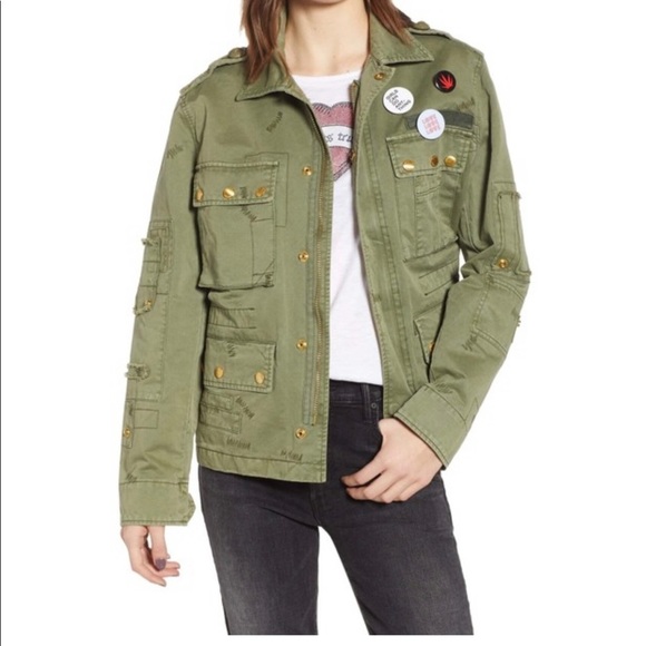 ZADIG & VOLTAIRE
Krisy Grunge Utility Jacket With Pins In Kaki
